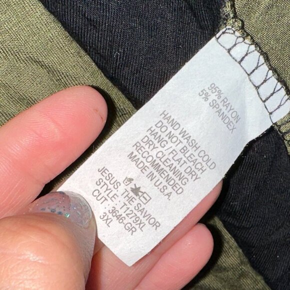 Green & Black Striped Colorblock Asymmetrical Cardigan Women Plus 3xl - Picture 4 of 4